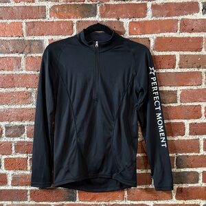 Perfect Moment Black Quarter-Zip Pullover